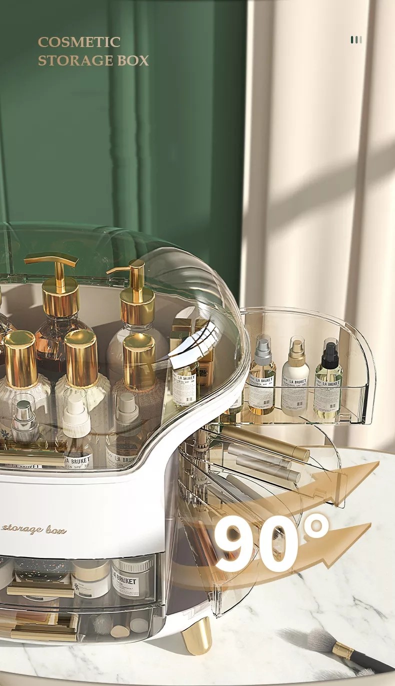 Dust & Water-Proof Large Capacity Cosmetics Storage Box